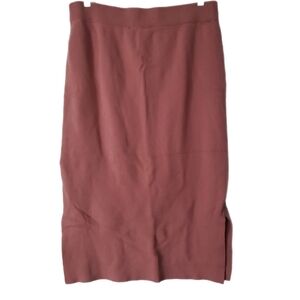 George Pink Midi Pencil Skirt with Slit